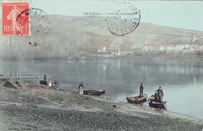 View of Vetheuil on the Banks of the Seine by French Photographer